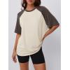 imageTrendy Queen Oversized Short Sleeve T Shirts for Women Workout Casual Summer Tops Loose Fit Cute Basic TeesBrownapricot