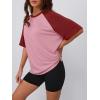 imageTrendy Queen Oversized Short Sleeve T Shirts for Women Workout Casual Summer Tops Loose Fit Cute Basic TeesRedpink