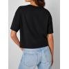imageTrendy Queen Womens Crop Tops Oversized Workout Tshirts Short Sleeve Tees Summer Spring 2025 Casual Trendy Fashion ClothesBlack