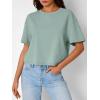 imageTrendy Queen Womens Crop Tops Oversized Workout Tshirts Short Sleeve Tees Summer Spring 2025 Casual Trendy Fashion ClothesGreen