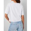 imageTrendy Queen Womens Crop Tops Oversized Workout Tshirts Short Sleeve Tees Summer Spring 2025 Casual Trendy Fashion ClothesWhite