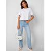 imageTrendy Queen Womens Crop Tops Oversized Workout Tshirts Short Sleeve Tees Summer Spring 2025 Casual Trendy Fashion ClothesWhite