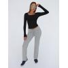 imageTrendy Queen Womens Long Sleeve Shirts Crop Tops Fall Fashion 2025 Square Neck Going Out Basics Tees Y2k ClothesBlack