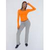 imageTrendy Queen Womens Long Sleeve Shirts Crop Tops Fall Fashion 2025 Square Neck Going Out Basics Tees Y2k ClothesOrange