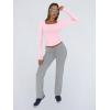 imageTrendy Queen Womens Long Sleeve Shirts Crop Tops Fall Fashion 2025 Square Neck Going Out Basics Tees Y2k ClothesPink