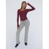imageTrendy Queen Womens Long Sleeve Shirts Crop Tops Fall Fashion 2025 Square Neck Going Out Basics Tees Y2k ClothesWine Red