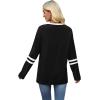 imageSAMPEEL Long Sleeve Shirts for Women Color Block Casual Tops Crew Neck Fall Basic Tees Fashion Clothes 202502 Black
