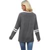 imageSAMPEEL Long Sleeve Shirts for Women Color Block Casual Tops Crew Neck Fall Basic Tees Fashion Clothes 202506 Grey