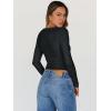imageTrendy Queen Womens Long Sleeve Tops Going Out Top Trendy Cute Shirt Y2k Clothes Fashion Clothing Fall Outfits 2025Black
