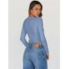 imageTrendy Queen Womens Long Sleeve Tops Going Out Top Trendy Cute Shirt Y2k Clothes Fashion Clothing Fall Outfits 2025Blue Gray