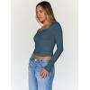 imageTrendy Queen Womens Long Sleeve Tops Going Out Top Trendy Cute Shirt Y2k Clothes Fashion Clothing Fall Outfits 2025Hazeblue