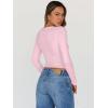 imageTrendy Queen Womens Long Sleeve Tops Going Out Top Trendy Cute Shirt Y2k Clothes Fashion Clothing Fall Outfits 2025Pink