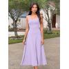 imageKaximil Womens Square Neck Corset A Line Maxi Dress Ruffle Ruched Waist Flowy Long DressesPurple