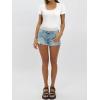 imageWomen Lace Crop Tops Sexy Summer Shot Sleeve Shirts Square Neck Blosues Going Out Y2K Trendy Basic Fitted T ShirtsWhite