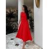 imageKaximil Womens Boat Neck Sleeveless A Line Maxi Dress Ruffle Flowy Casual Long Dresses Medium Red