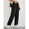 imageTrendy Queen Barrel Sweatpants Womens Wide Leg Pants Baggy Palazzo Lounge Comfy Flowy Pants Teen Girls Fall Clothes OutfitsBlack