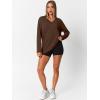 imageTrendy Queen Oversized Tshirts for Women Workout Plus Size Gym Tops V Neck Long Sleeve T Shirts Spring Casual Basic TeesCoffee