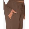 imageTrendy Queen Womens 2 Piece Matching Lounge Set Long Sleeve Slightly Crop Top Wide Leg Pants Casual SweatsuitCocoa
