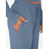 imageTrendy Queen Womens 2 Piece Matching Lounge Set Long Sleeve Slightly Crop Top Wide Leg Pants Casual SweatsuitDusty Blue