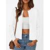 imageTrendy Queen Womens Cardigan Sweaters Lightweight Crew Neck Long Sleeve Outfits Fall Fashion 2025 ClothingWhite