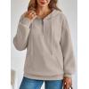 imageTrendy Queen Womens Hoodies Fleece Fashion Half Zip Sweatshirts Cute Y2k Fall Clothes 2025Coffeegrey