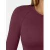 imageTrendy Queen Womens Long Sleeve Shirts Crop Tops Basic Workout Tees Going Out for Teen GirlsWine