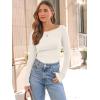 imageTrendy Queen Womens Long Sleeve Shirts Ribbed Underscrub Tops Boat Neck Basic Tees Fall Fashion Clothes 2025Beige