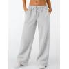 imageTrendy Queen Womens Wide Leg Sweatpants Baggy Drawstring Low Rise Lounge Pants 2025 Fall Joggers with PocketsGrey