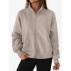 imageTrendy Queen Womens Zip Up Hoodies Oversized Crewneck Sweatshirts Casual Jackets Y2k Clothes Fall Fashion Outfits 2025Coffeegrey