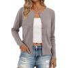 imageTrendy Queen Womens Cardigan Sweaters Lightweight Crew Neck Long Sleeve Outfits Fall Fashion 2025 ClothingCamel