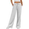 imageTrendy Queen Womens Wide Leg Sweatpants Baggy Drawstring Low Rise Lounge Pants 2025 Fall Joggers with PocketsGrey
