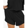 imageAnotherChill Womens Cropped Waffle Knit Lounge Set  Short Sleeve Henley Top and High Waisted Shorts 2 Piece Casual OutfitBlack