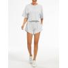 imageAnotherChill Womens Cropped Waffle Knit Lounge Set  Short Sleeve Henley Top and High Waisted Shorts 2 Piece Casual OutfitLightgrey