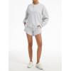 imageAnotherChill Womens Oversized Waffle Knit Lounge Set Long Sleeve Sweatshirt and High Waisted Shorts 2 Piece Casual OutfitLightgrey