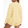 imageAnotherChill Womens Oversized Waffle Knit Lounge Set Long Sleeve Sweatshirt and High Waisted Shorts 2 Piece Casual OutfitYellow