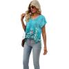 imageSAMPEEL Womens Summer Tops 2025 Cap Sleeve Trendy V Neck Loose Fit T Shirts31pattern 10