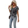 imageSAMPEEL Womens Summer Tops 2025 Cap Sleeve Trendy V Neck Loose Fit T Shirts34pattern 04