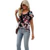 imageSAMPEEL Womens Summer Tops 2025 Cap Sleeve Trendy V Neck Loose Fit T Shirts35pattern 05