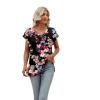 imageSAMPEEL Womens Summer Tops 2025 Cap Sleeve Trendy V Neck Loose Fit T Shirts35pattern 05
