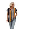 imageSAMPEEL Womens Summer Tops 2025 Cap Sleeve Trendy V Neck Loose Fit T Shirts36pattern 06