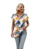imageSAMPEEL Womens Summer Tops 2025 Cap Sleeve Trendy V Neck Loose Fit T Shirts37pattern 07