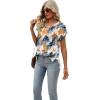 imageSAMPEEL Womens Summer Tops 2025 Cap Sleeve Trendy V Neck Loose Fit T Shirts37pattern 07