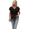 imageSAMPEEL Womens Summer Tops 2025 Cap Sleeve Trendy V Neck Loose Fit T Shirts41pattern 11