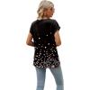 imageSAMPEEL Womens Summer Tops 2025 Cap Sleeve Trendy V Neck Loose Fit T Shirts41pattern 11