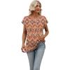 imageSAMPEEL Womens Summer Tops 2025 Cap Sleeve Trendy V Neck Loose Fit T Shirts42pattern 12