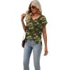 imageSAMPEEL Womens Summer Tops 2025 Cap Sleeve Trendy V Neck Loose Fit T Shirts43pattern 13