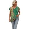 imageSAMPEEL Womens Summer Tops 2025 Cap Sleeve Trendy V Neck Loose Fit T Shirts45pattern 15