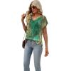 imageSAMPEEL Womens Summer Tops 2025 Cap Sleeve Trendy V Neck Loose Fit T Shirts45pattern 15