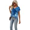 imageSAMPEEL Womens Summer Tops 2025 Cap Sleeve Trendy V Neck Loose Fit T Shirts46pattern 16