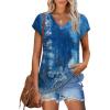 imageSAMPEEL Womens Summer Tops 2025 Cap Sleeve Trendy V Neck Loose Fit T Shirts46pattern 16